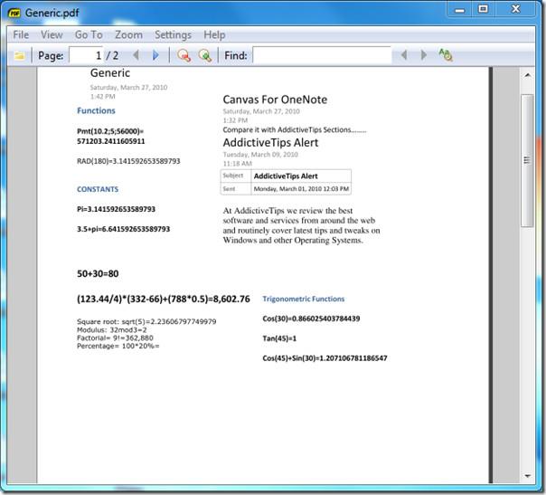 OneNote 2010 ノートブックを Doc、Docx、PDF 形式で保存する