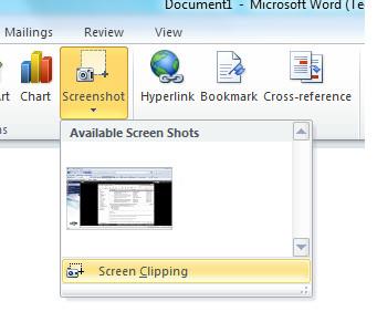 Decuparea ecranului – Realizarea unei capturi de ecran folosind Microsoft Office 2010