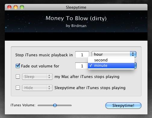 iTunesの音楽再生を自動的に停止し、Macをシャットダウンする