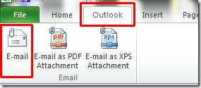Excel 2010にOutlookメールツールを追加する Excel 2010にOutlookメールツールを追加する