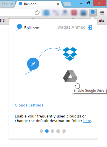 Balloon: 記事、画像、PDF を Dropbox または Google Drive に保存 [Chrome]