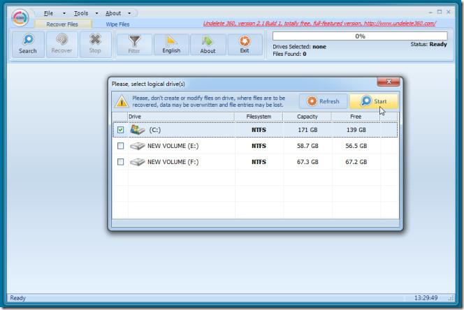 Récupérez des fichiers supprimés du disque dur, de la clé USB ou de l'appareil photo avec Undelete 360