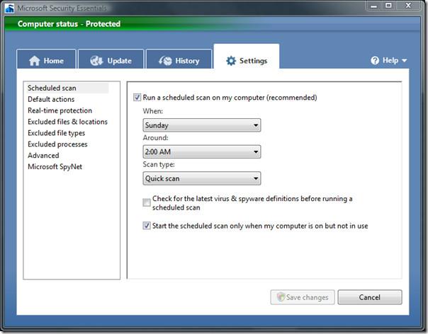 Microsoft Security Essentials のレビュー（スクリーンショット付き）