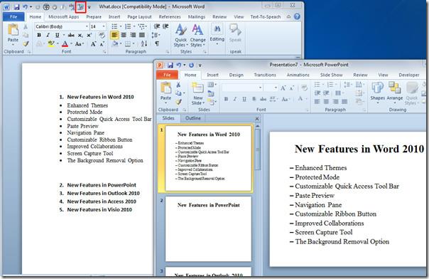 إرسال مستند Word 2010 مباشرةً إلى PowerPoint 2010 إرسال مستند Word 2010 مباشرةً إلى PowerPoint 2010