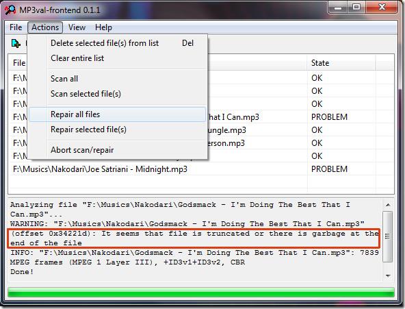 Fișierele Mp3 nu se redau? Mp3val este un instrument de reparare a fișierelor MP3. Fișierele Mp3 nu se redau? Mp3val este un instrument de reparare a fișierelor MP3.