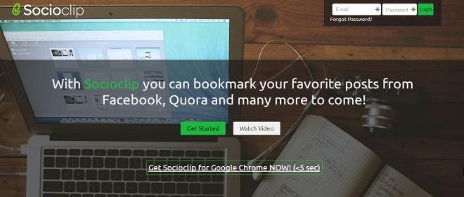 Socioclip は Facebook と Quora の投稿をブックマークできるツールです [Chrome]