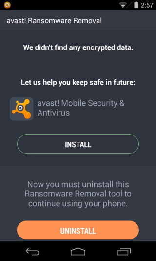 Avast! ランサムウェア除去でAndroidデバイスからSimplelockerを除去