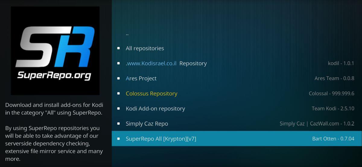 Cómo instalar el repositorio SuperRepo en Kodi Cómo instalar el repositorio SuperRepo en Kodi