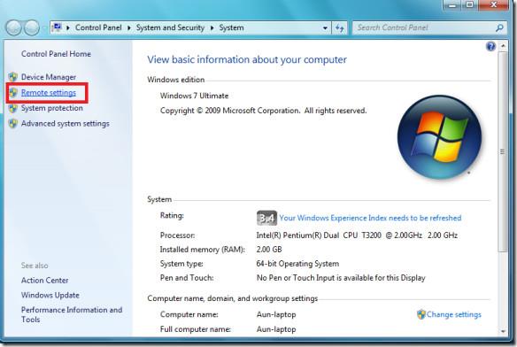 Korzystanie z połączenia pulpitu zdalnego w systemie Windows 7