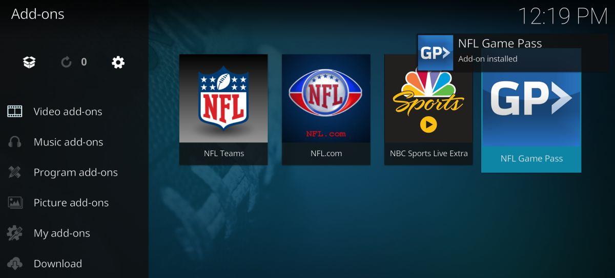 Il miglior componente aggiuntivo Kodi per i live streaming della NFL
