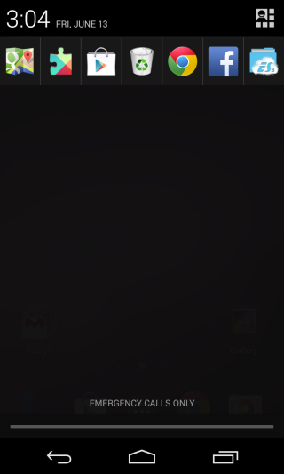 Hangar – 通知ドロワーからよく使うアプリにアクセス